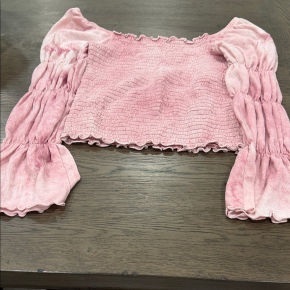 Rewash Tops - Rewash Blush Smocked Blouse